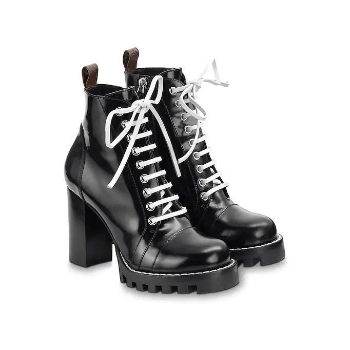 

2023 Boots Work Boot Snow Boot Ankle Boots Winter Shoes Womens Printing Martin Booties Platform Lady Brown Black White, All black