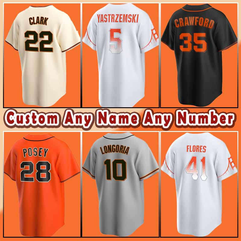 

Giants Evan Longoria Baseball Mike Yastrzemski San Brandon Crawford Francisco Jerseys Wilmer Flores Buster Posey Brandon Belt Joey Bart Logan Webb Austin Slater, Custom men(j r)