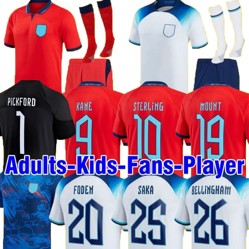 

2022 2023 ENGLANDS soccer jersey Top MEAD KANE STERLING RASHFORD SANCHO GREALISH MOUNT FODEN SAKA 22 23 national team football shirt women men kids kit sets, 22 away kids kit