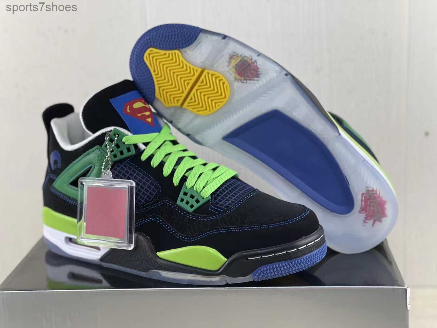 

Limited Authentic 4 Doernbecher DB Superman 4s Outdoor Shoes Men Sports Sneakers Original 308497-015 GS SE OG