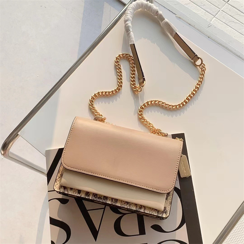 

Stylish and simple shoulder bag Cowhide color cross chain bag, Multi-color