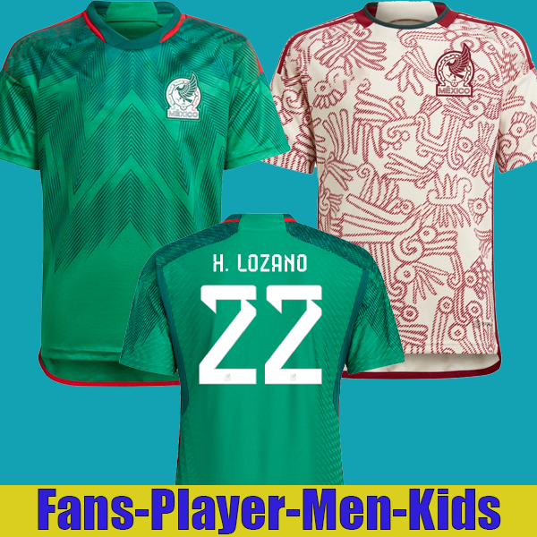 

3XL 4XL 2022 Mexico soccer jerseys H.LOZANO CHICHARITO RAUL A.VEGA fans player version G DOS SANTOS Camisetas de futbol men women kids kit football shirt 88, 22/23 away
