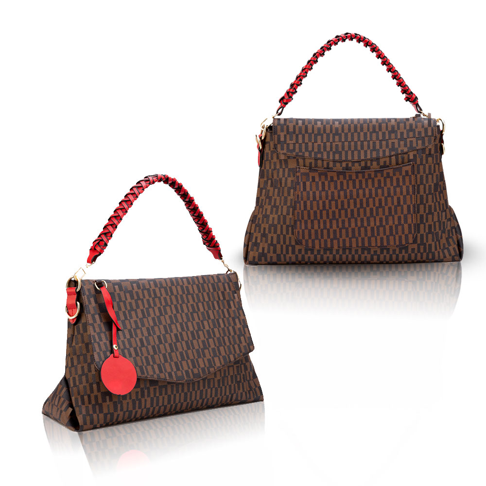 

Women Tote Bag Designer handbags Luxury Underarm Purse Beach Shoulder Leather Fashion Christmas Gift Ladies Classic Plaid lvs Zipper Flower Wallet 22piece/box, Black