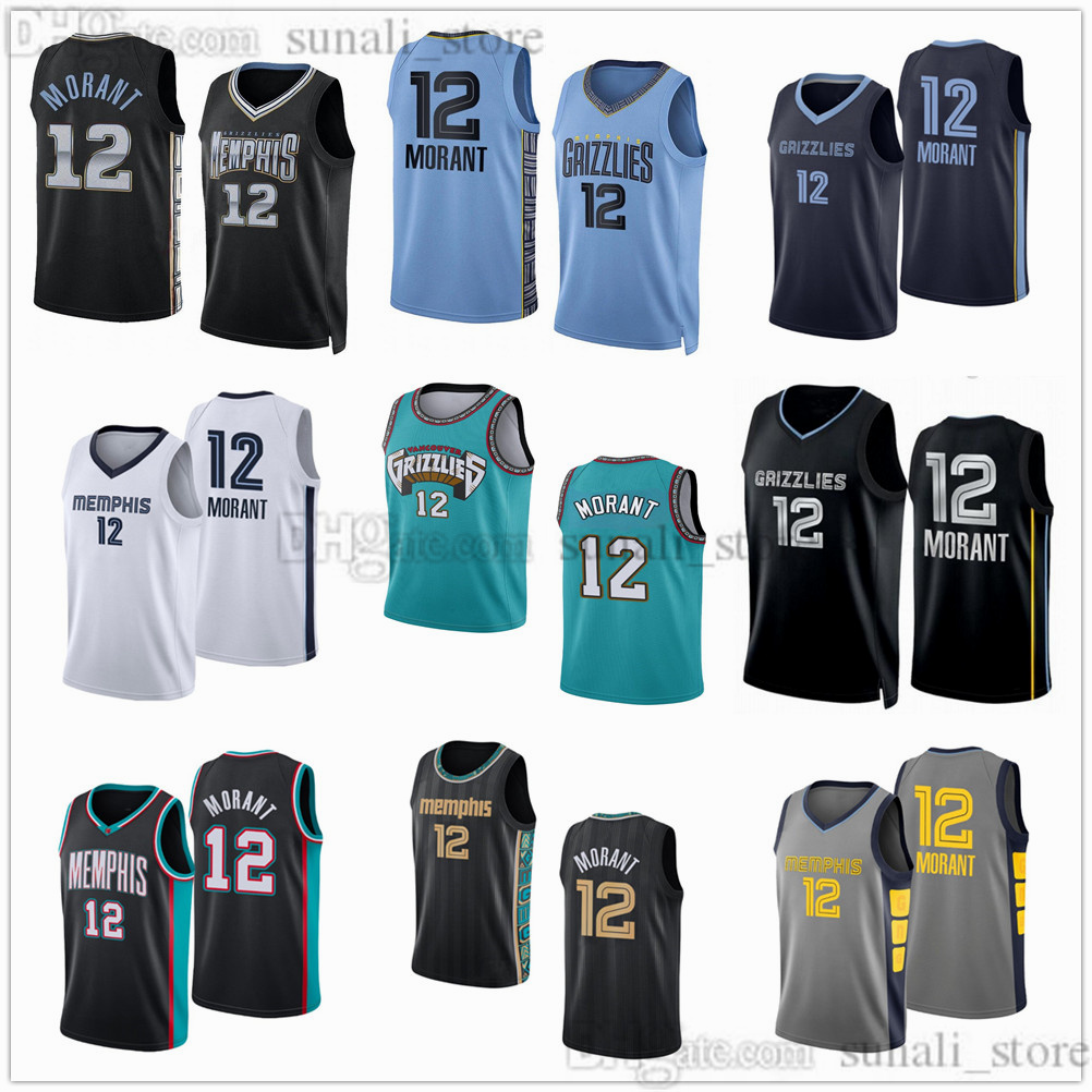 

2022-23 Statement Basketball 12 Ja Morant Jerseys White Navy Green Blue City Black Edition Men Women Youth Kids