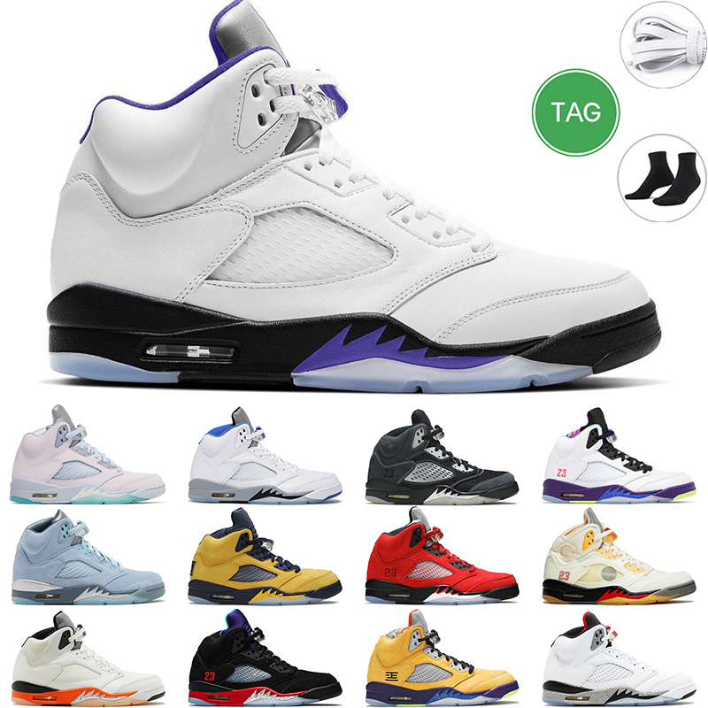 

5 retro men basketball shoes 5s Camo Top 3 Sail White Cement Concord Oregon Oreo International Alternate Raging Flight mens trainer sports sneakers, #25