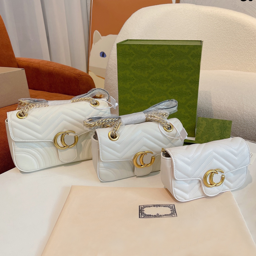

Designer Bags Shoulder Bag Marmont Crossbody handbag High Quality 2 G Letter Stylish Metal Classic Crossbody Clutches Large Medium Small 02, Original box