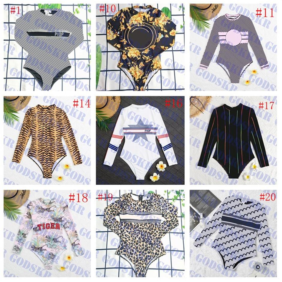 

Long Sleeve Swimsuit Womens Tops Designers Women Swimwear Bodysuit Bikini Textile Summer Holiday Ladies Swimsuit Collection314C, Please contact me real pictures