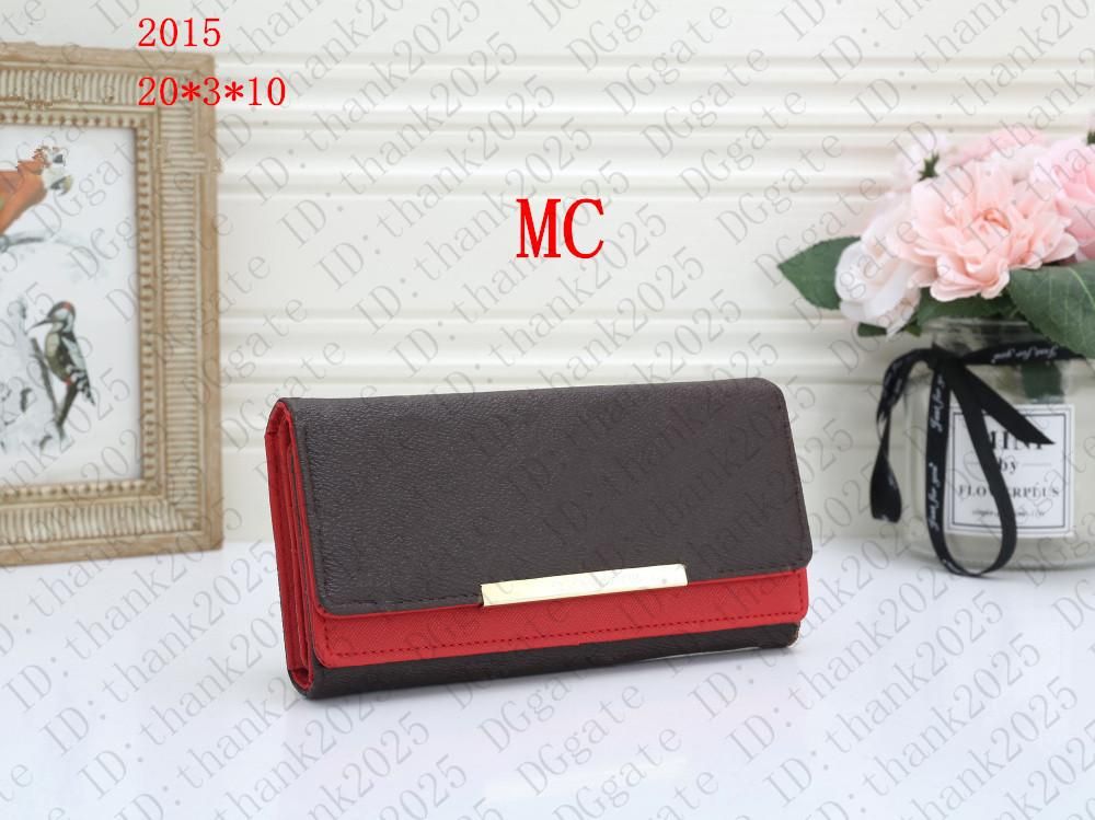 Femmes Hommes Portefeuilles Titulaires Modèle à carreaux Mode 2021 Nouveau célèbre portefeuille long unisexe en cuir PU six couleurs / livraison