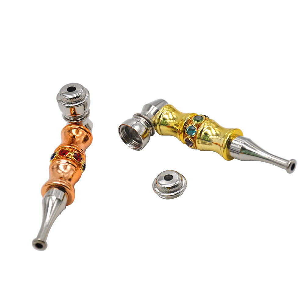 

smoke accessory metal pipe thin mouth Enamel Inlay can be removed and washed to carry bong