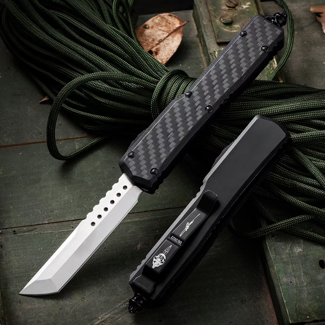 

The Latest AUTO OTF knife D2 Blade Carbon fiber T6061 aviation aluminum Handle UT85 UT88 BM4600