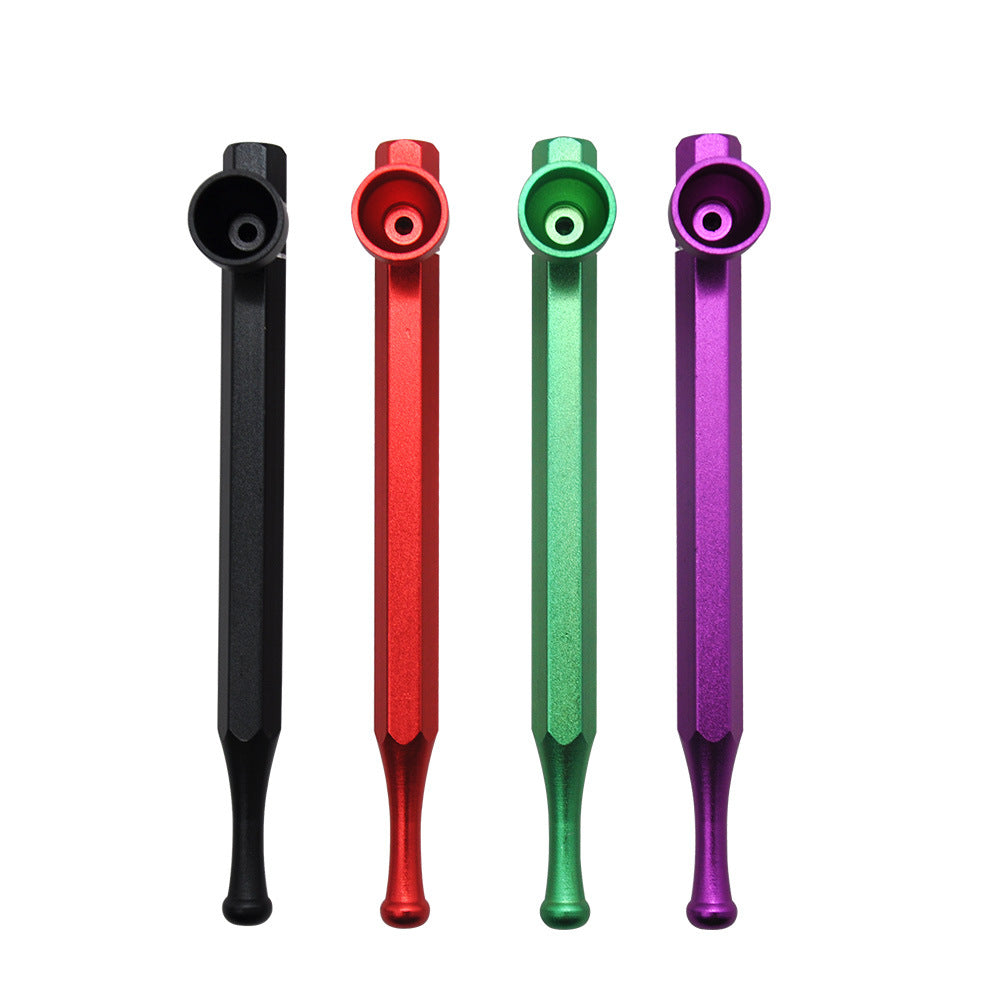 

metal pipe oil burner pipes pencil shape thin mouth round end Cigarette can be removed and carried bong dab rig