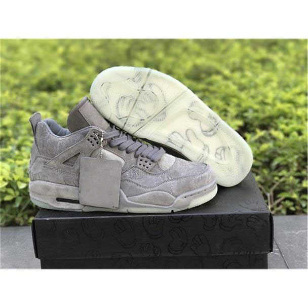 

Shoes Basketball 4S With Top Cool Grey Black Suede Sports Kaws X 4 Us 7-12