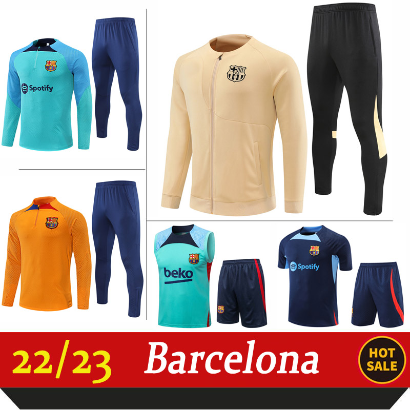 

Tracksuits ANSU FATI Camisetas de football TRACKSUIT 2022/23 Barcelonas men barca SET adult LEWANDOWSKI F. DE JONG TRAINING SUIT jacket chandal futbol survetement