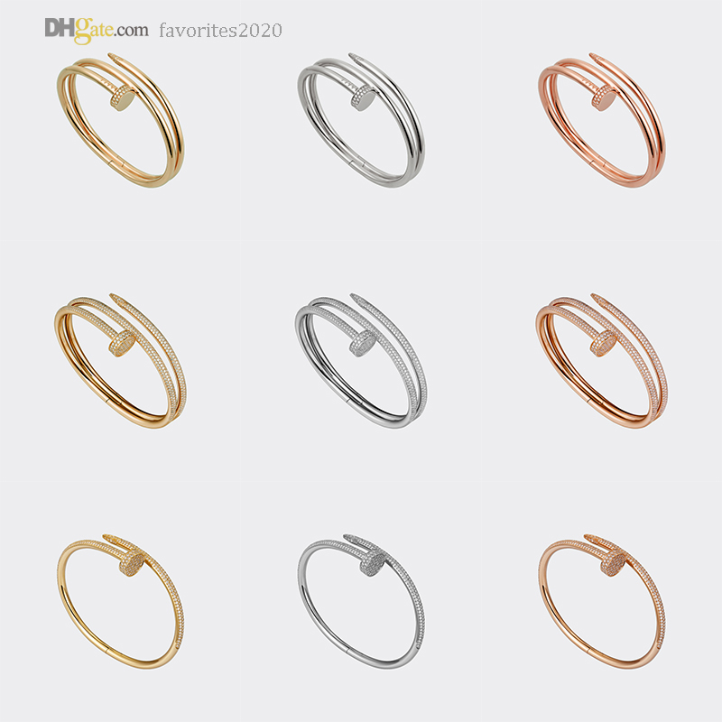 

Nail Bracelets Designer Bracelet Carti Bangle 2.0 Diamonds Women Luxury Jewelry Titanium Steel Gold-Plated Never Fade Not Allergic Gold/Silver/Rose Gold 21547556