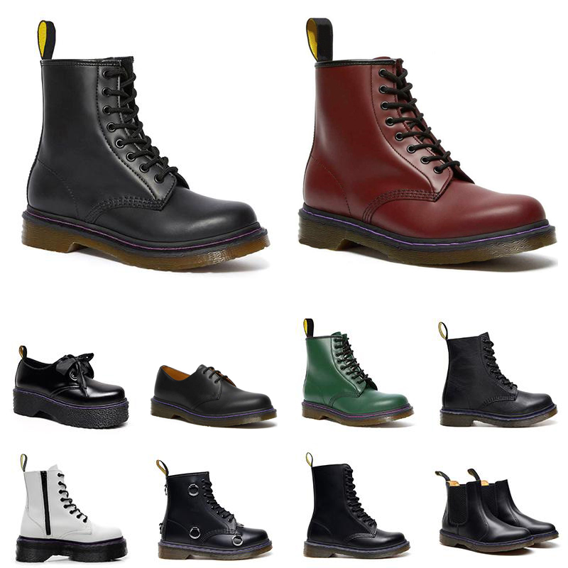 

men women mrtin Boots Smooth Leather Oxford Winter Shoes Ankle Half Black white mens fashion platform snow booties eur 36-45, 19 sku_cherry