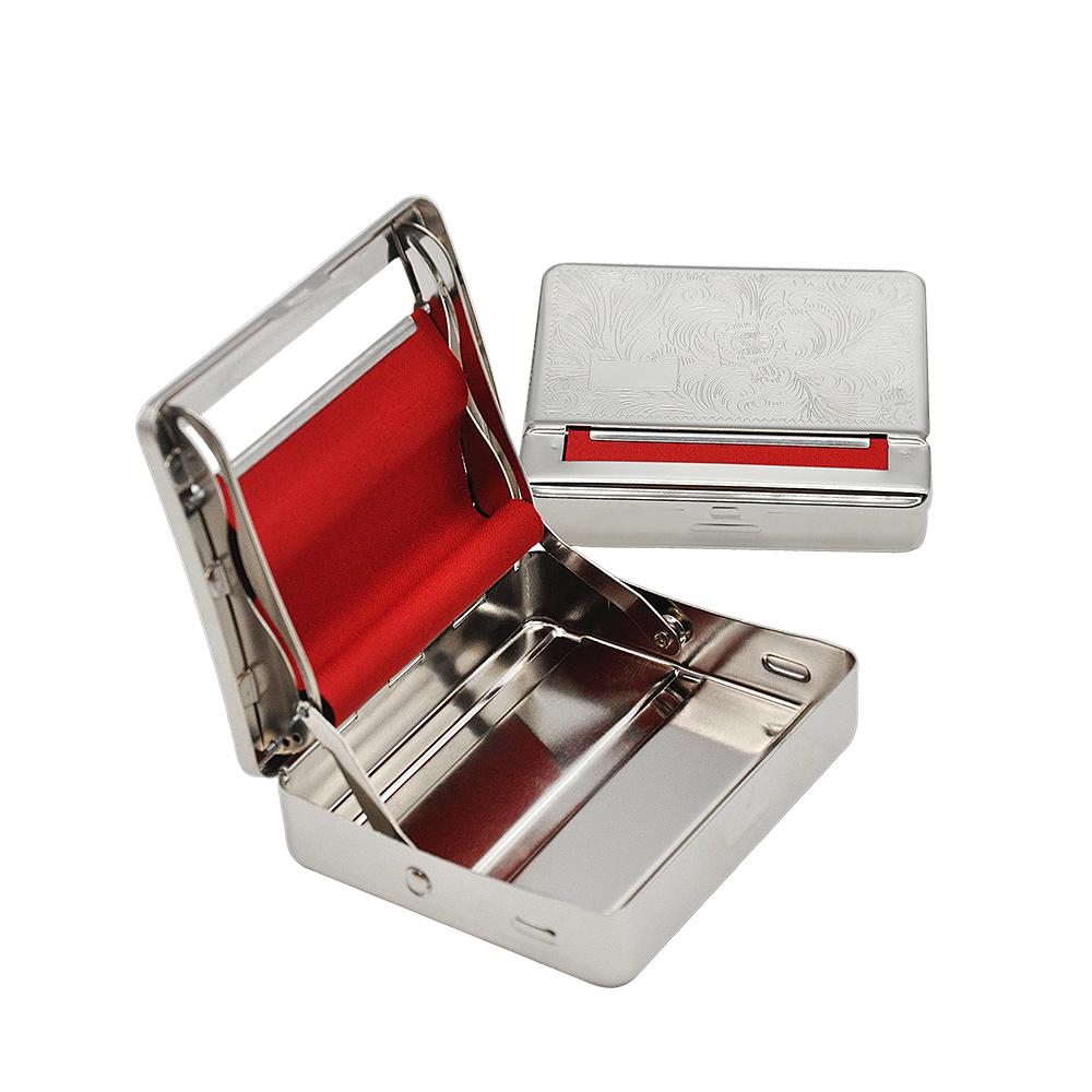 

smoke accessory Stainless Steel Cigar Rolling Case With Different Pattern Metal Cigarette Roll Cases Box Maker Rolling Cone Tobacco smoke shop