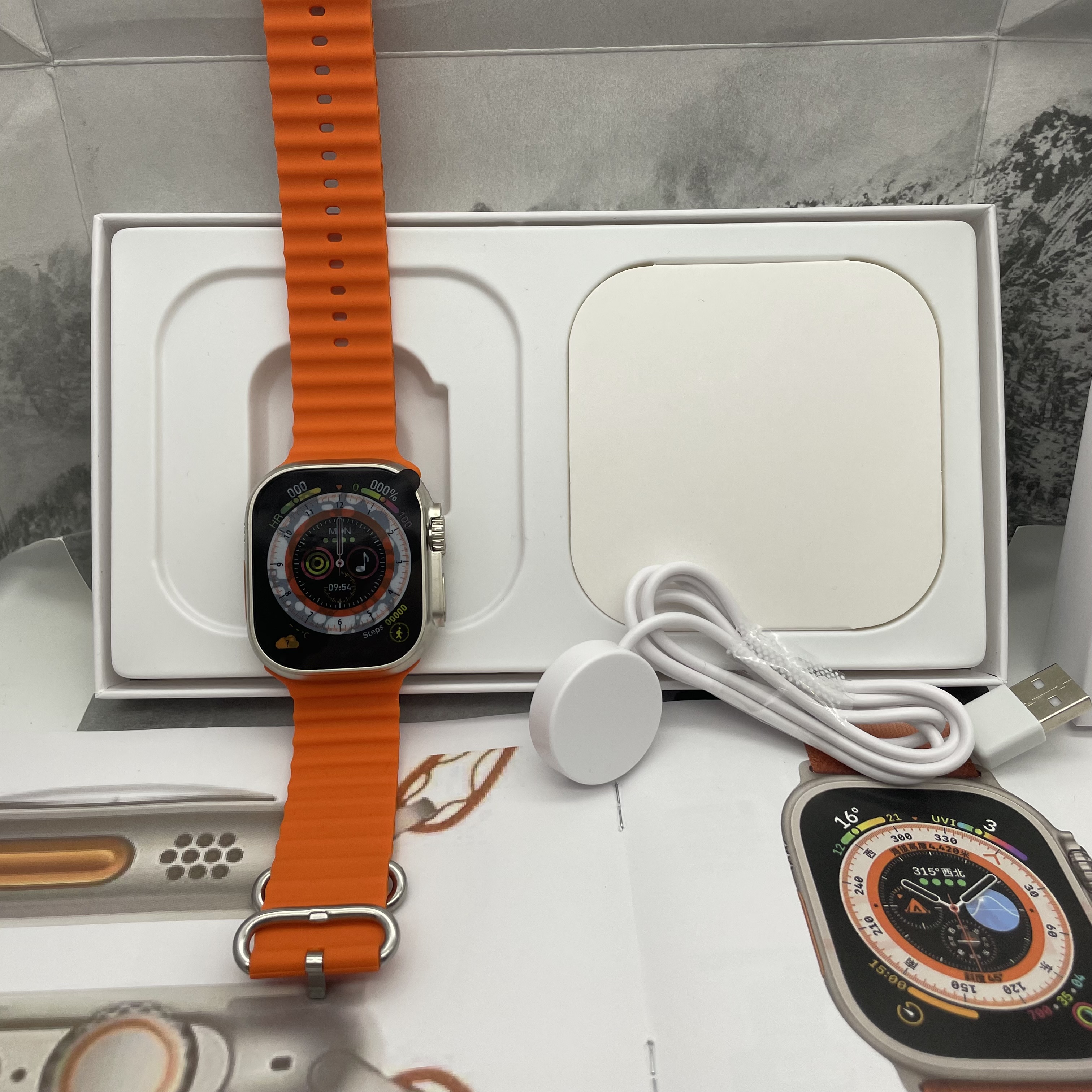 

Smart watches for Apple Watch series 8 Appearance iWatch 8 iwo13 smart watch sport watch wireless charging with packaging boxs 49mm