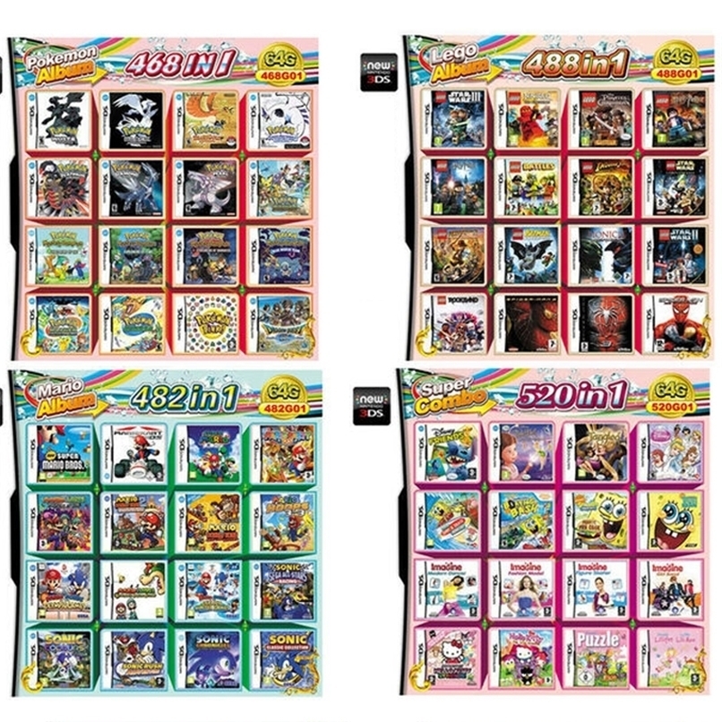

Greeting Cards 4300/208/486/500 In 1 DS Compilation Video Games Cartridge Multicart For Nintend NDS NDSL NDSI 2DS 3DS Combo Classic Game Card 221105