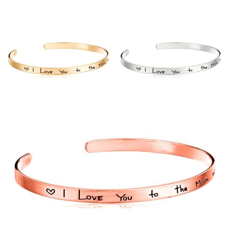 

Adjustable Cuff Bangle Bracelets for Women Engraved Quote Inspirational Bracelet Birthday Christmas Funny Gifts