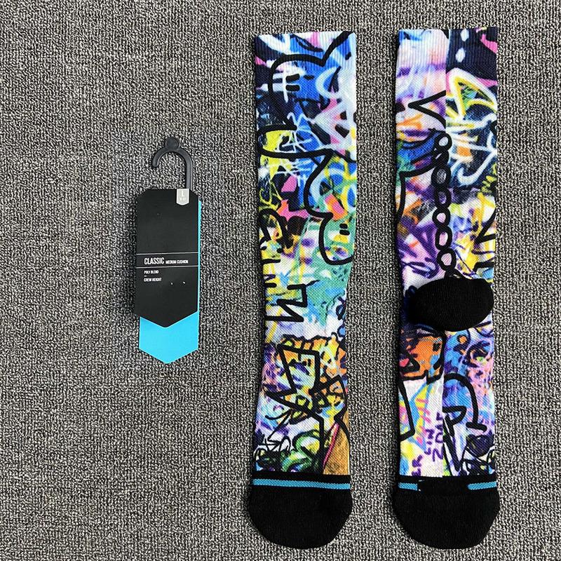 

Men's Socks Stranger Things Print Compression Men Knee High Stocking Women Street Fashion Novelty Hip Hop Sock Skateboard Basketball, 38