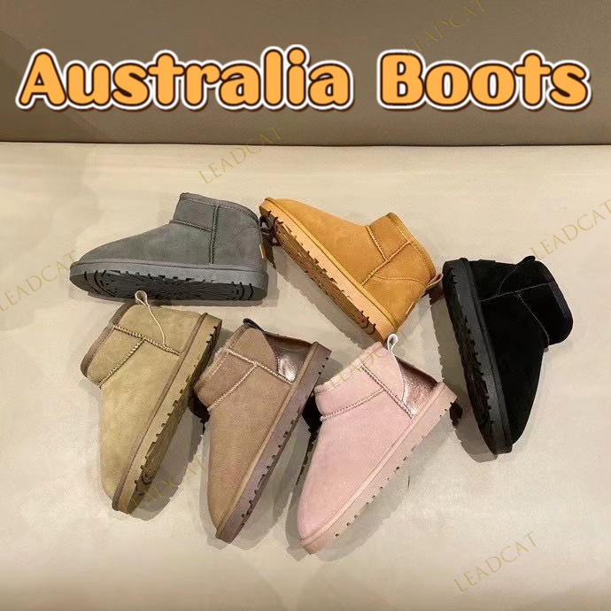 

Designer Australia Boots women Classic ultra Mini Booties tasman Ankle boot Short chestnut snow warm boots Sheepskin Suede shoes fashion Australian fur Bootss, Box