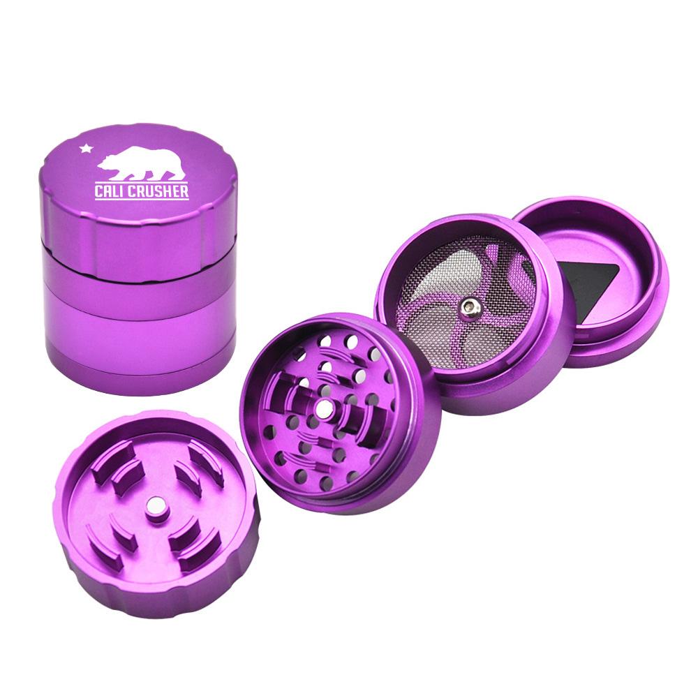 

Wholesale Metal Aluminum smoke accessory tobacco Herb Grinder Standard 2.08 Inches 4 Piece Grinders Bear Smoke Hand Muller Pipe