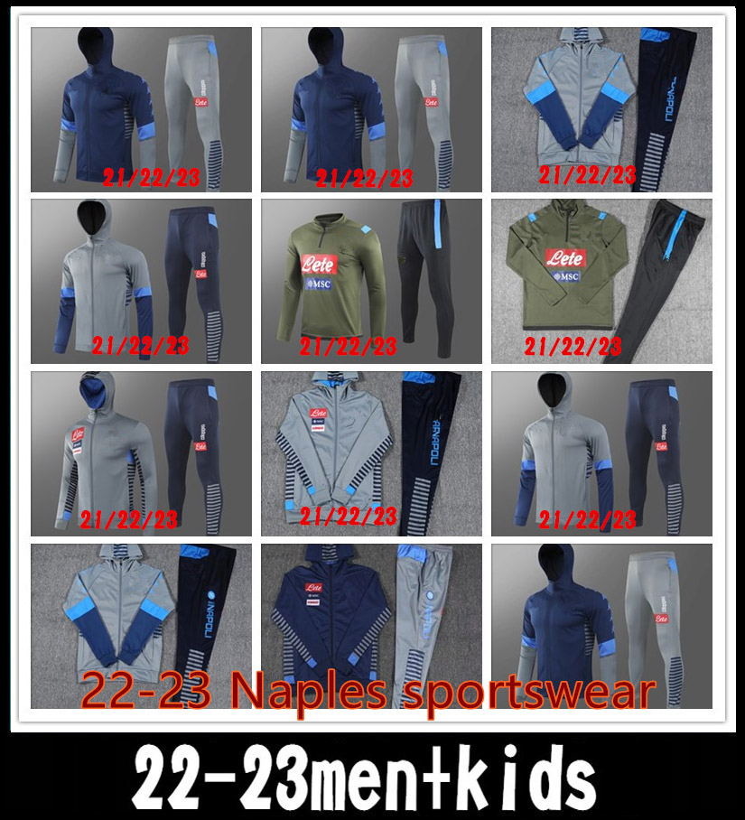 

TOP qjiuality2022 Long pull AE7 D10S Napoli trackSuit jacket soccer jersey Zielinski 22 22 23 Half sleeve SSC Naple long zipper set veste suit, Yellow