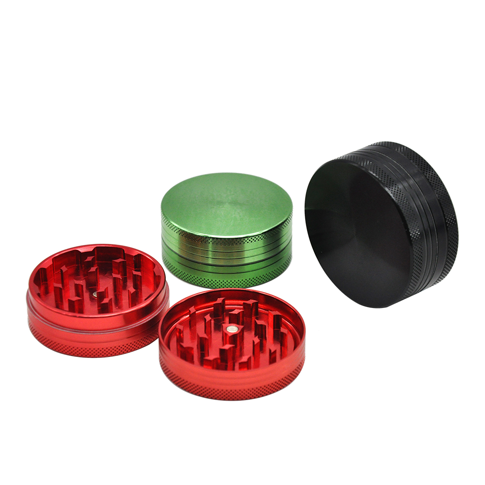 

2 Layers Aluminum Alloy Herb Grinder smoke accessory 50mm Metal Grinder With Sharp CNC Teeth Portable smoking Tobacco Spice Crusher Accessories CHROMIUM CRUSHER