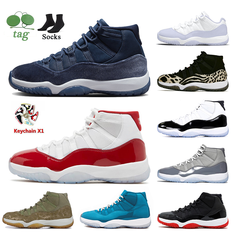 

11s Midnight Navy Basketball Shoes Jumpman 11 Cherry Cool Grey Bred Miamis Dolphins Animal Instinct Concord Space Jam Olive Lux Women Mens Sports Trainers Sneakers, C15 high bred 36-47