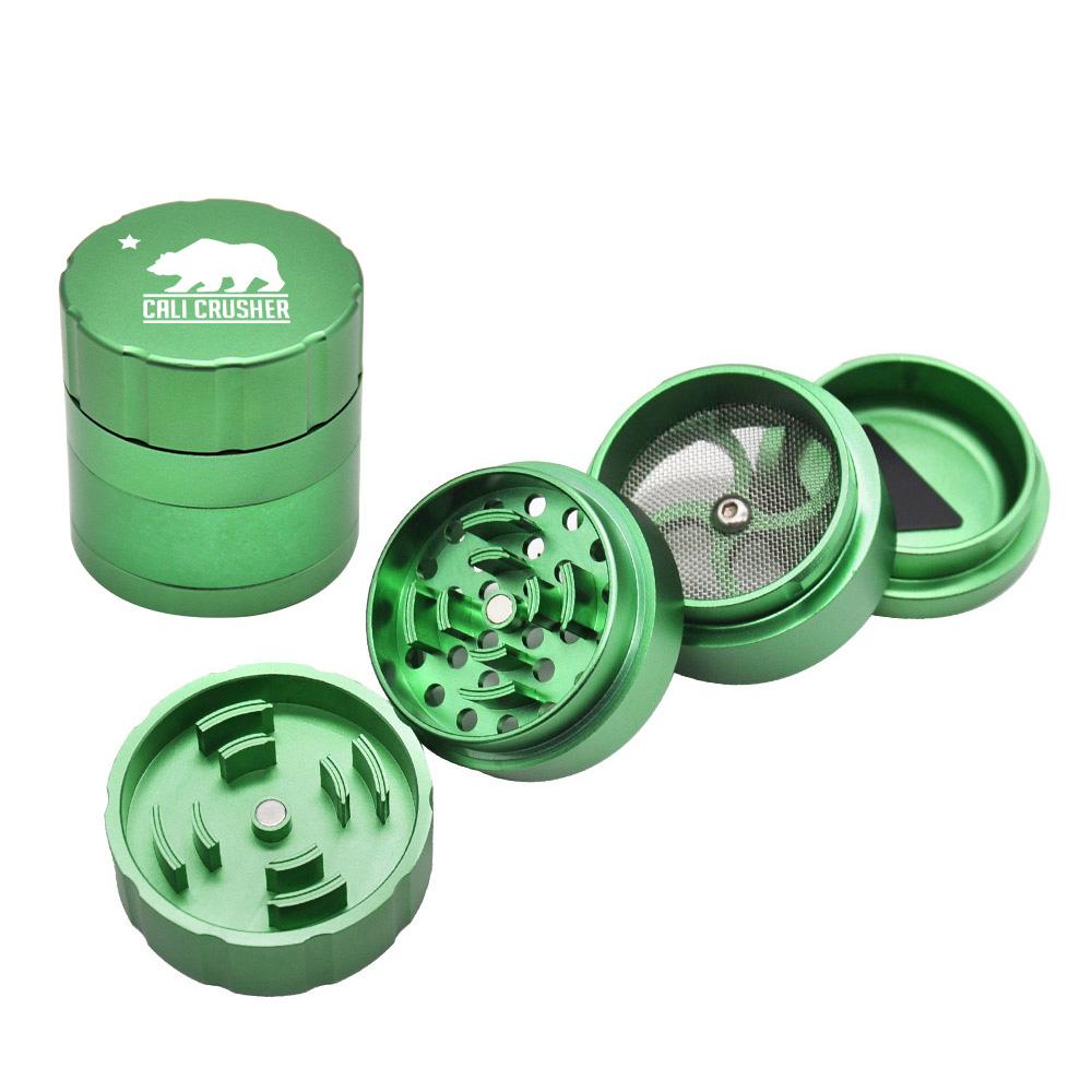 

4-Piece Grinder Aluminum Alloy smoke Metal Herb Grinders 53MM Metal Tobacco Herbal Hand Muller Smoking Pipes Accessories