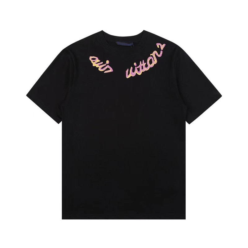 

Mens t shirts designer shirt tees clothing womens short sleeved pullover outdoor breathable T-shirt casual round neck letter printing men clothing, Black