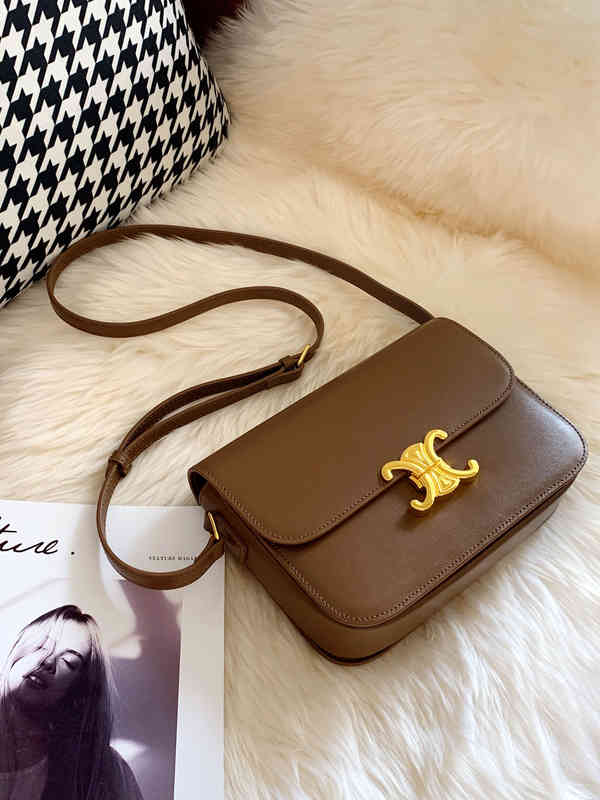 

Triumphal Arch Bag Women's Tofu Leather One Shoulder Crossbody Old Flower Teen Box Air hostess's small square bag, Small plain jet green
