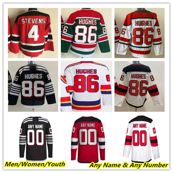 

Jesper Bratt NJ Hockey Jerseys Jack Hughes Nico Hischier Dougie Hamilton Dawson Mercer Miles Wood Tomas Tatar Mackenzie Blackwood Martin Brodeur Ryan Graves Marino, Youth red