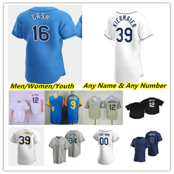 

Custom Devil Rays Baseball Jersey Wander Franco Brandon Lowe Manuel Margot Drew Rasmussen Randy Arozarena Fred McGriff Taylor Walls Mike, Youth blue