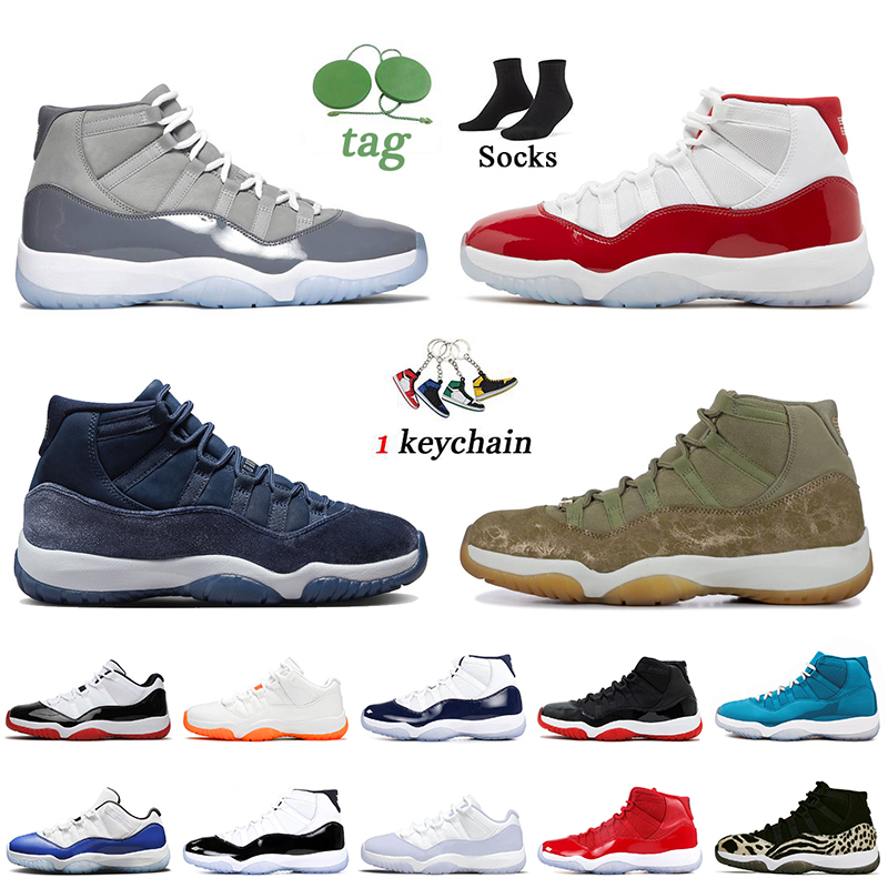 

Jumpman 11 11s Basketball Shoes Midnight Navy Cherry Cool Grey Olive Miamis Dolphins Bred Low Pure Violet Concord Blue Space Jam Mens Trainers Women Sneakers, C10 cherry 36-47