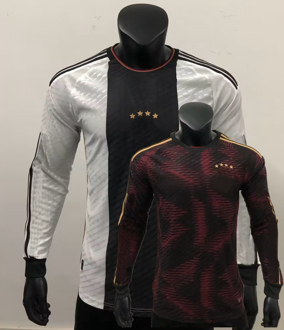 

Player version 2022 2023 Soccer Jerseys GORETZKA RUDIGER KIMMICH MULLER GANBRY FULLKRUG HAVERTZ SANE MUSIALA national germanyS long sleeve football tight shirt, Player away+2022