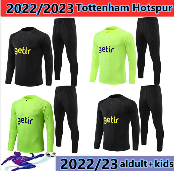 

22 23 Kulusevski Training Shirt Football Shirt Richarlison KANE Children's Suit Set National Team Half Zip Tracksuit, Black