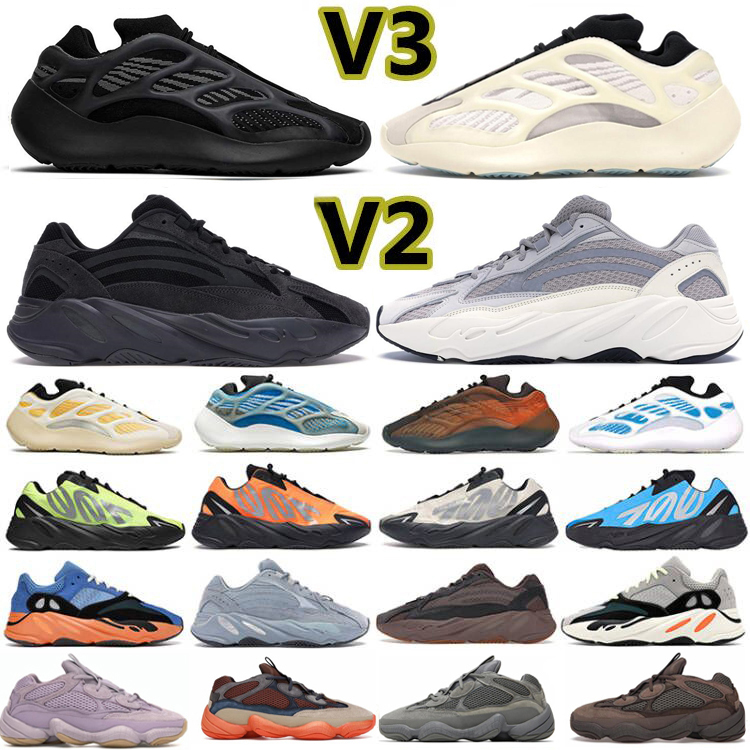 

700 v3 men women running shoes yezzy 700s v2 kanye west wave runner outdoors sneakers mens triple black bule yezzys outdoor sports trainers eur 36-46, Sku_24 36-40