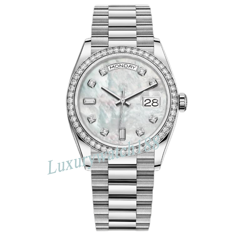 

moissanite watches diamond watchesmens womens watch automatic watchs designer watches size 40MM 36MM 904L Stainless Steel Bracelet Sapphire Glass Waterproof