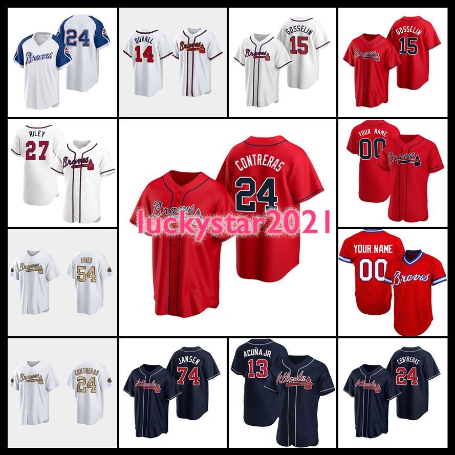 

Baseball Jersey Coston Braves''17 Ehire Adrianza 27 Austin Riley 13 Ronald Acuna Jr. Orlando Arcia Rylan Bannon 8 Eddie Rosario 24 William Contreras 7 Swanson 5 Freeman, Custom men(yong shi)
