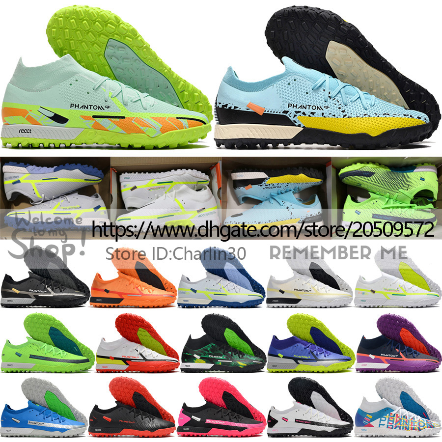 

Send With Bag Soccer Boots Phantom GT2 Pro TF Turf ACC Football Cleats Mens High Ankle Quality Indoor Soft Leather Comfortable Training Knit Socks Soccer Shoes US6.5-12, H 12