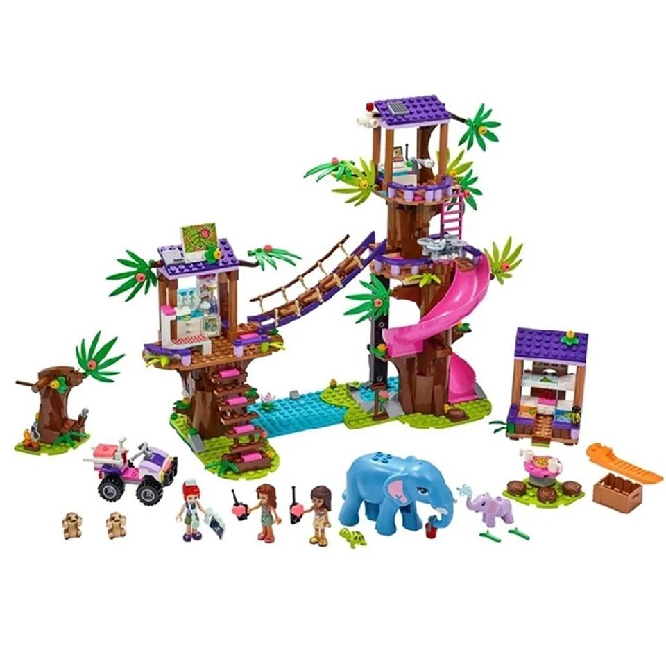 

In Stock Friends Jungle Rescue Base Slide Amusement Park Building Blocks Bricks Toys for kids Winter Holiday Christmas Gifts C1115317w