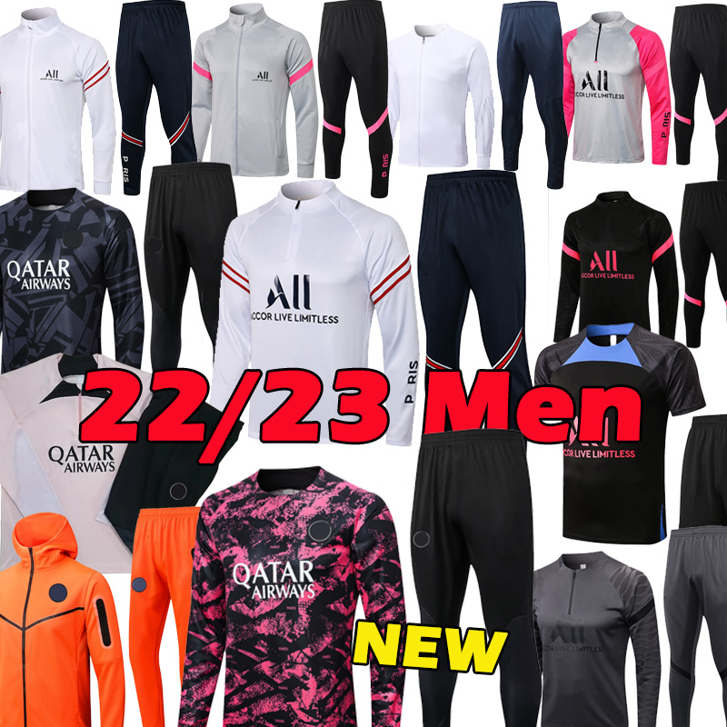 

2022 2023 soccer tracksuit psgs MBAPPE jacket futbol Men Long sleeves Survetement sets Hommes Sportswear 22 23 Adult training suits football tracksuits top -2XL, B606# 22 23