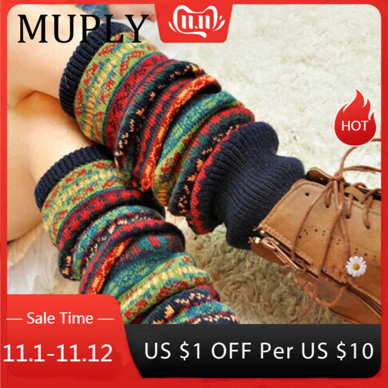 

Socks Hosiery Winter Over Knee Long Knit cover Crochet Leg Warmers Legging Chic Warm Striped Calentadores Pierna Mujer Thigh lpe Legwarmers T221107