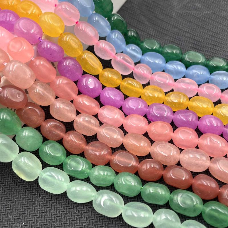 

Beads Natural Irregular Chalcedony Jades Loose Stone For Women Fashion Jewelry Making Accessories DIY Necklace Bracelet