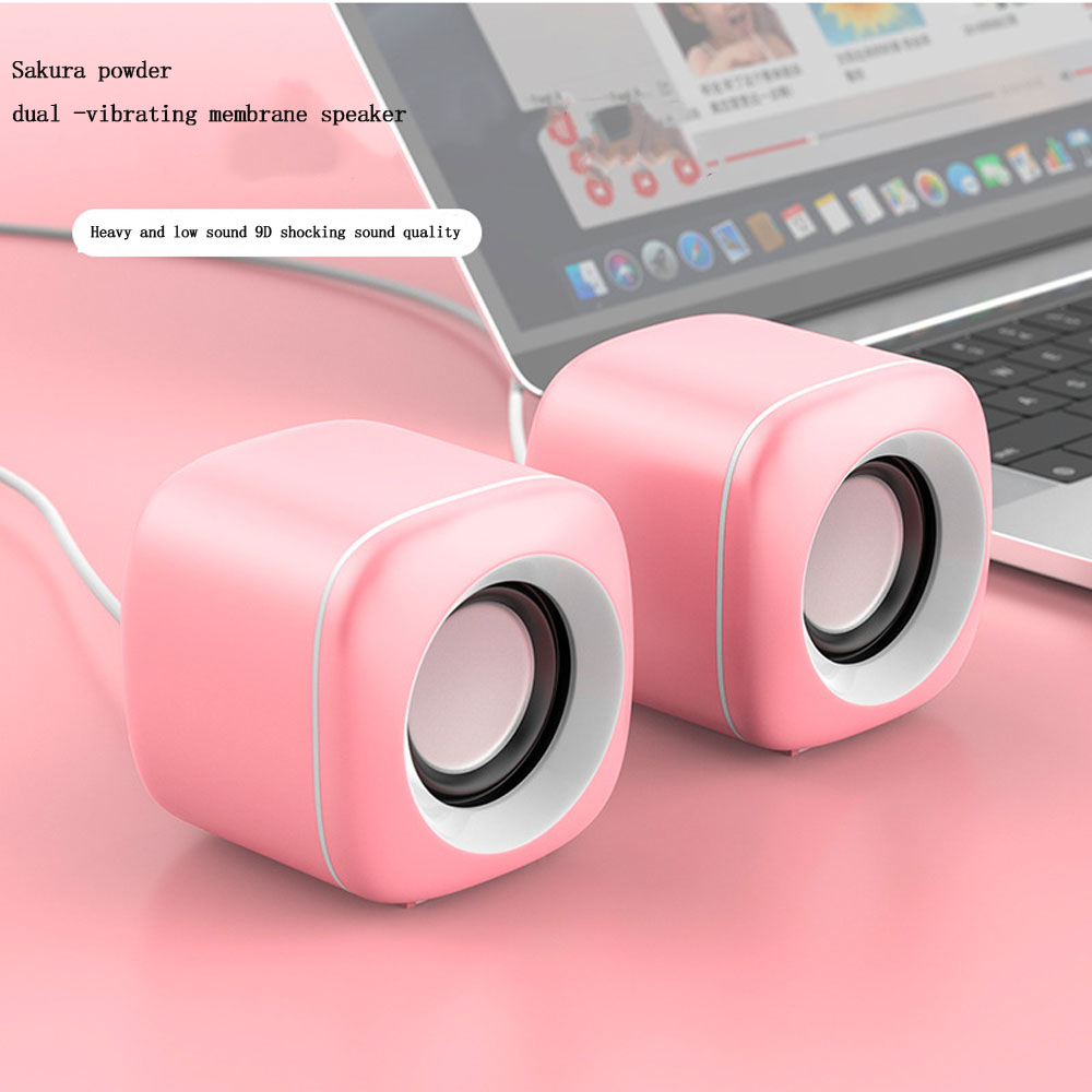 

For laptop PC speakers subwoofer wired music player audio deep bass sound loudspeaker USB computer