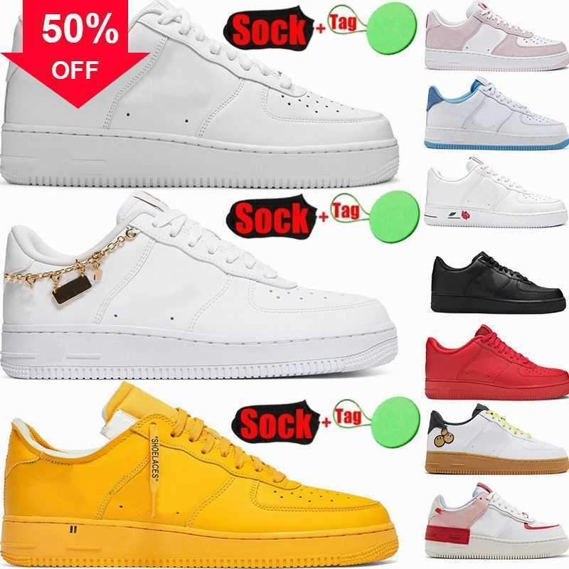 

Running Shoes Leather Sneakers Sports Trainers Classic Low One Triple Black White Rose Lucky Charms Shadow University Blue Runner For Mens