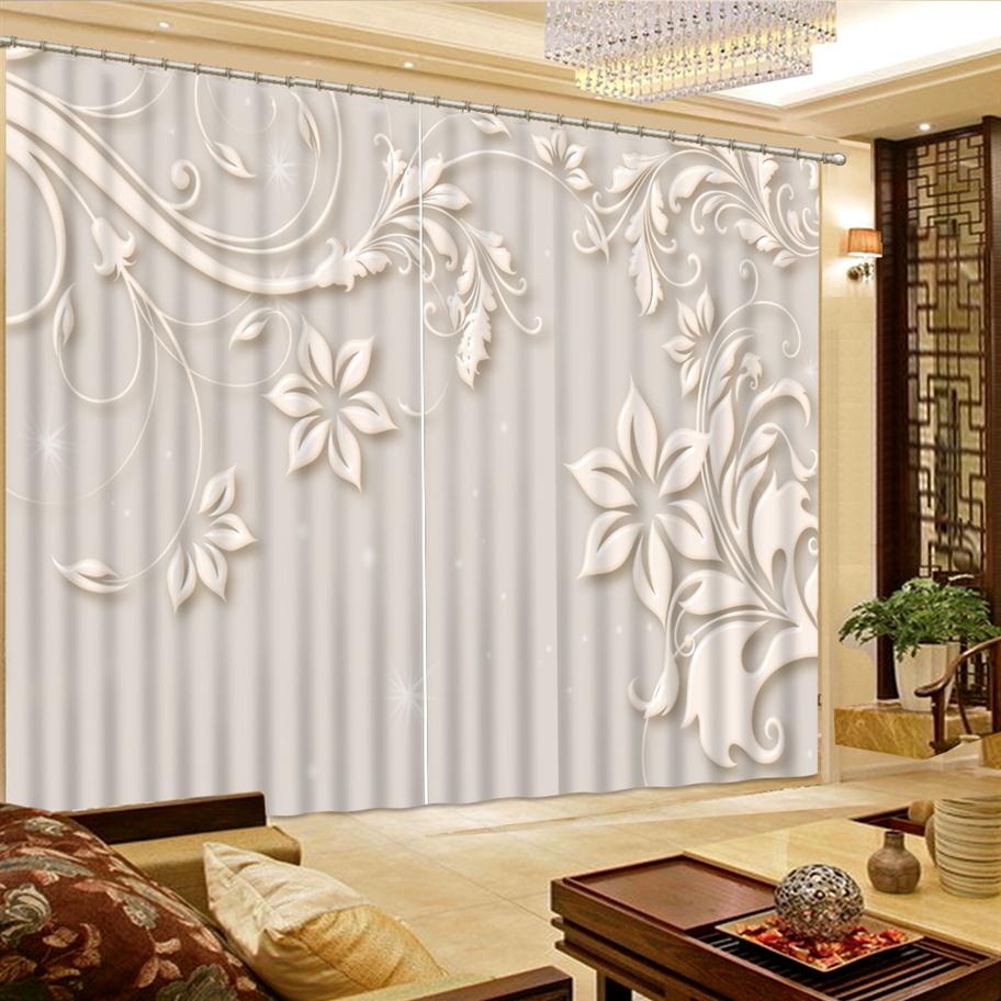 

Luxury 2017 Modern Curtains For Living Room Fashionable jewelry Window Curtain 3D Curtains For Bedroom243E, As the photo