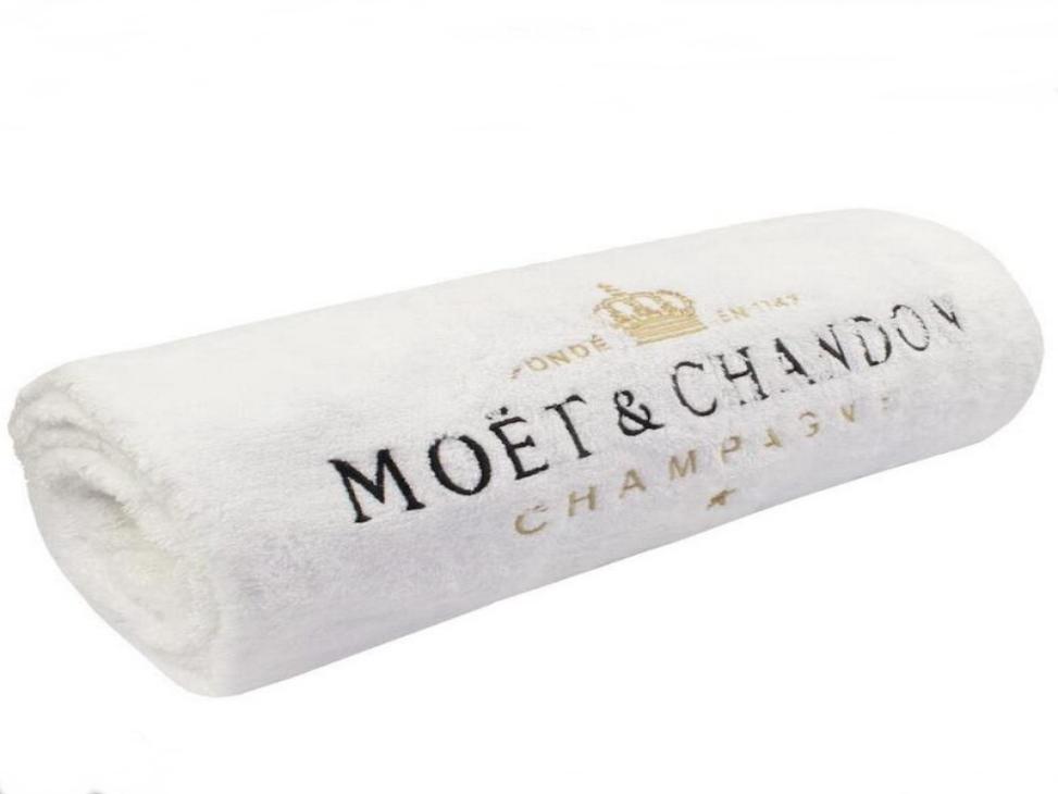 

Embroidered Moet chandon White cotton Party Service Hand Towel3566387