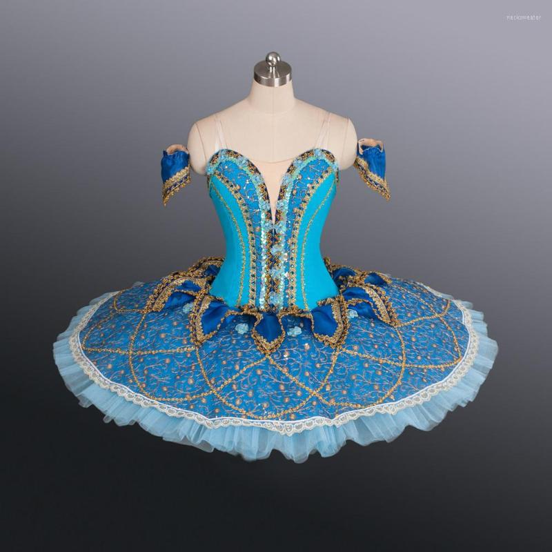 

Stage Wear Adult Don Quijote Tutu Classical Custom Made Tutus For Dew Drop Fairy Ballerina Ballet Costumes Blue Color AT1173